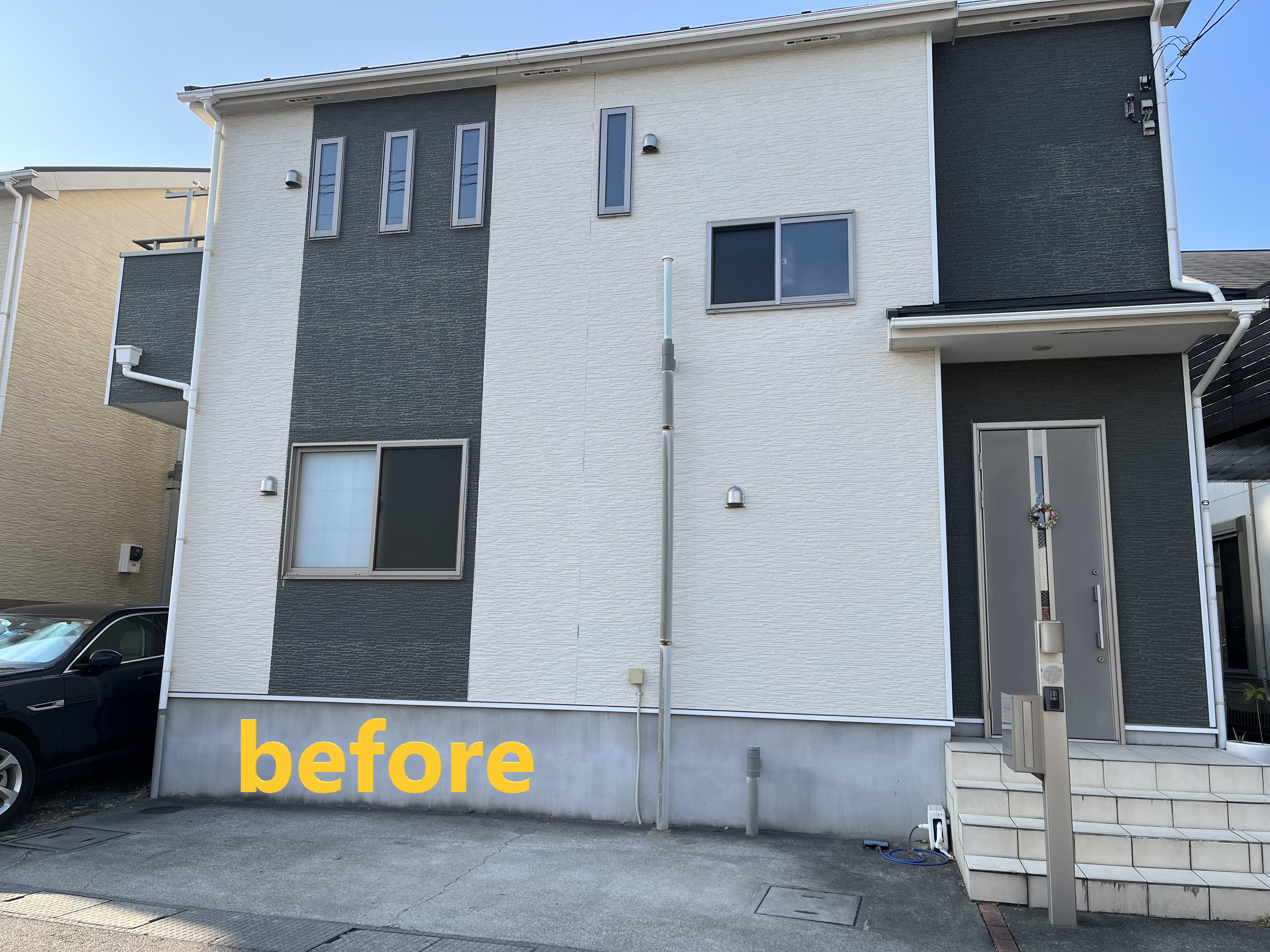 名古屋市中村区　I様邸【外壁塗装、防水工事】 塗り替え前 写真