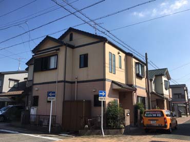 名古屋市の外壁塗装工事の塗装後の写真