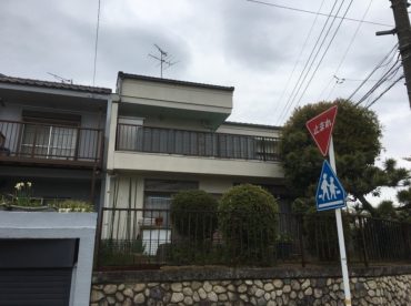 愛知県の外壁塗装工事の施工前の全体写真