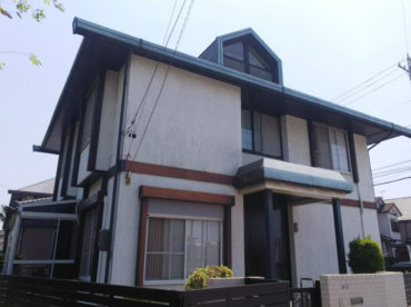 愛知県の外壁塗装工事の施工前の全体写真