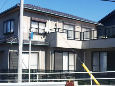 愛知県の外壁塗装工事の施工前の全体写真