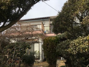 愛知県の外壁塗装工事の施工前の全体写真