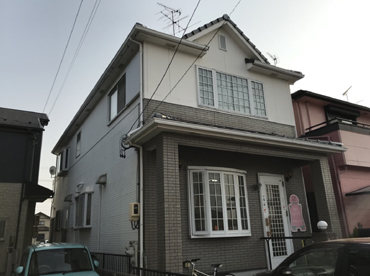 愛知県の外壁塗装工事の施工前の写真