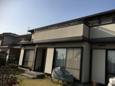 愛知県の外壁塗装工事の施工前の全体写真