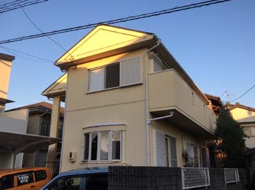 愛知県の外壁塗装工事の施工前の写真